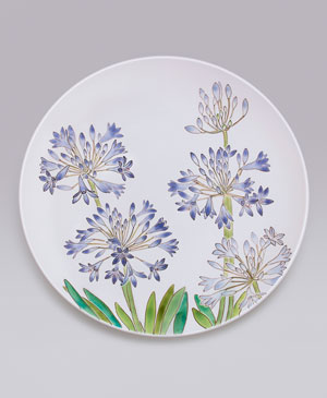 「色絵紫君子蘭大皿」2026年<br>径39.5×高5㎝