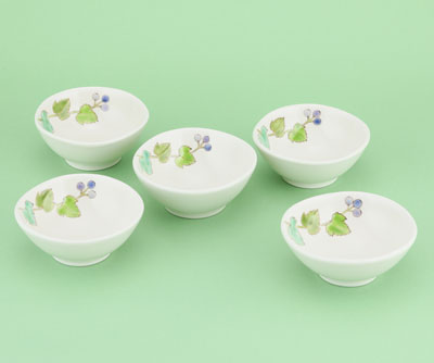 「色絵野葡萄小鉢」2021年各径12×高5㎝