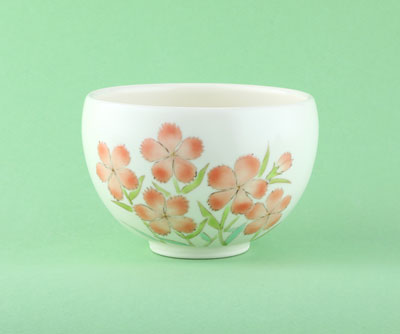 「色絵撫子茶碗」2024年径12.3×高8.2㎝